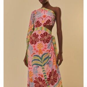 Farm rio pink asymmetrical dress size L